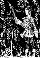 El pájaro de fuego - ilustración del Príncipe Iván del ballet de 1910 El pájaro de fuego de Igor Stravinsky